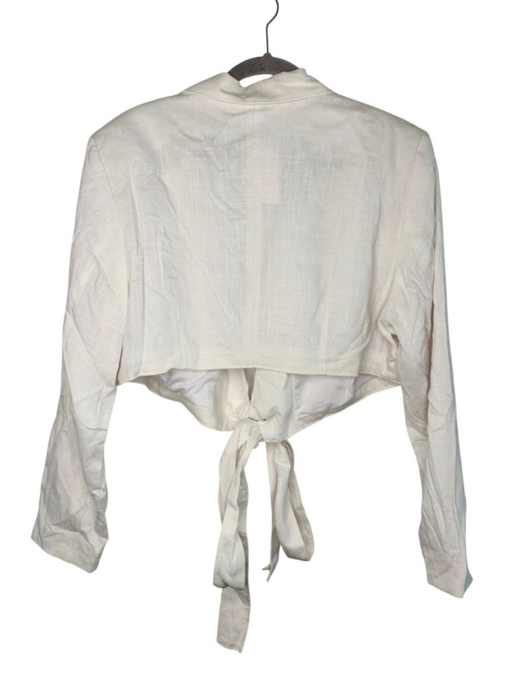 NEW Divided White Tie Front Collared Shrug Blazer Size XL - Picture 2 of 5